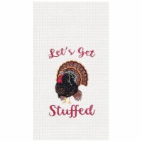 Let's Get Stuffed Waffle Weave Kitchen Towel