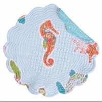 St. Kitts Cotton Quilted Round Reversible Placemat Set of 6