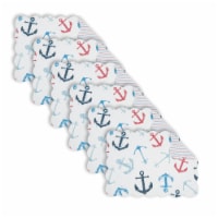 Anchors Away Cotton Quilted Rectangular Reversible Placemat Set of 6