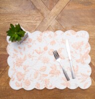Brighton Cotton Quilted Rectangular Reversible Placemat Set of 6
