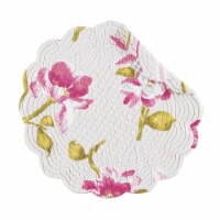 Liliann Cotton Quilted Round Reversible Placemat Set of 6
