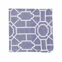 Trellis Navy Cotton Napkin Set of 6