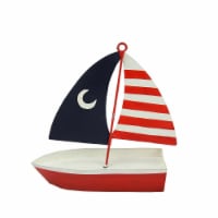 Gallerie II 5  Red, White and Blue American Flag Nautical Sailboat Christmas Decoration