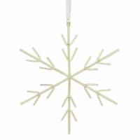 Gallerie II 6  Pastel Dreams Pearlized Off-White Snowflake Shaped Christmas Ornament
