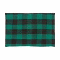 Franklin Checkered Plaid Spruce Black Placemat Set of 6