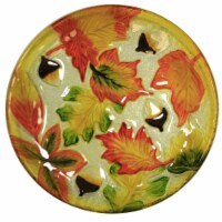 Tabletop Acorn Leaves Platter Glass Autumn 46004144