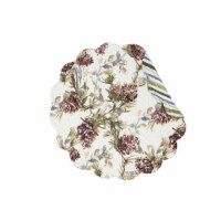 Cooper Pines Cotton Quilted Round Reversible Placemat Set of 6