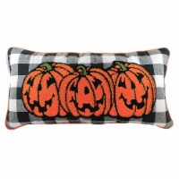 Home Decor Jack-O-Lantern Bolster Pillow Buffalo Plaid Halloween 860322477B