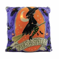 Halloween Spooks Spells Witch Led Pillow Polyester Night Broom Ride C86144192