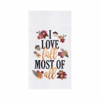 I Love Fall Most of All Cotton Flour Sack Kitchen Dishtowel