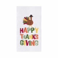 Happy Thanksgiving Turkey Flour Sack Kitchen Dishtowel