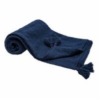 50 x 60 Devin Indigo Woven Throw Blanket