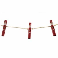 Christmas Santa Clothespin Garland Wood Christmas Claus String Gar74460