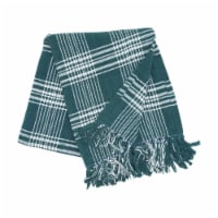 Essex Evergreen Woven 50 x 60 Throw Blanket with Fringe