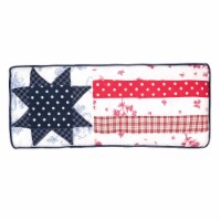 Quilted Star July 4th 10 x 24 Throw Pillow