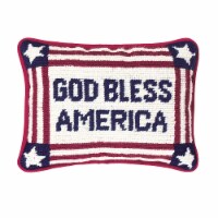 6.5 x 9 God Bless America July 4th Needlepoint Petite Throw Pillow