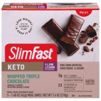 SlimFast® Keto Fat Bomb Whipped Triple Chocolate Meal Replacement Bar