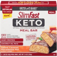 SlimFast Keto Salted Caramel Macademia Nut Flavored Meal Bars Perspective: Main