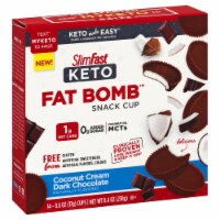 SlimFast® Keto Fat Bomb™ Coconut Cream Dark Chocolate Snack Cups