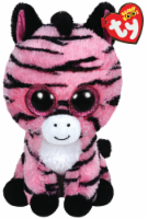 Ty Beanie Boos Zoey Plush Zebra - Pink/Black Perspective: Main