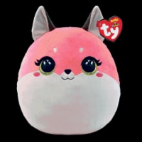 Ty Inc Squish a Boo's Pink Fox Clip 10 inch - Roxie