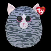 Ty Inc Gray Squish Kiki Cat Plush