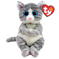 Ty Inc Original Beanie Baby Gray Tabby Cat Clip - Mitzi