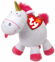 Ty Beanie Babies Fluffy Plush Unicorn - White/Pink/Gold Perspective: Main