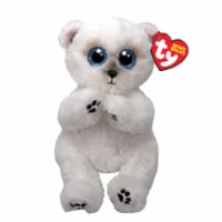 TY Beenie Bellies Wuzzy The White Bear Plush Perspective: Main