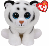 Ty Beanie Babies Tundra Plush Tiger - White/Black Perspective: Main