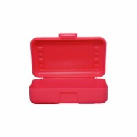 Romanoff Products Pencil Box 8 1/2  x 5 1/2  Plastic Strawberry 10/Pack (ROM60222)