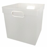 Romanoff Products Romanoff Plastic Cube Bin 11.5 x 11  x 10.5  Clear (ROM72520)