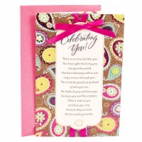 Hallmark  Mahogany Religious Birthday Card - Paisley Pattern Perspective: Main