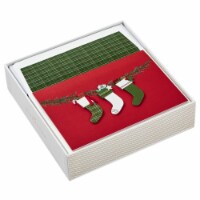 Hallmark Signature Stockings Boxed Christmas Cards 10 Count Perspective: Main