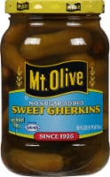 Mt. Olive No Sugar Added Sweet Gherkin Pickles Perspective: Main