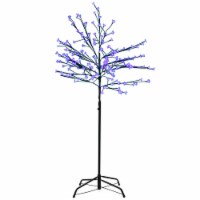 Northlight 32637790 6 ft. LED Lighted Japanese Sakura Blossom Flower Tree - Blue Lights