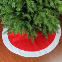 Northlight 48  Red and White Traditional Christmas Tree Skirt
