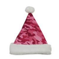 Northlight 21 Pink and White Camouflage Women Adult Christmas Santa Claus Hat Costume