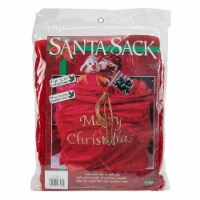 Fun World Red and Gold Santa Sack Unisex Adult Christmas Costume Accessory - One Size