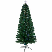 Northlight 6' Pre-Lit LED Color Changing Fiber Optic Christmas Tree with Star Tree Topper