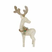 Northlight 37.5 Lighted White and Gold Reindeer Outdoor Christmas Decoration