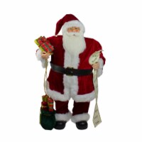 Northlight 32  Traditional Santa Claus with Gift Bag and List Christmas Figure