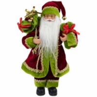 Northlight 12  Red and Green Santa Claus with Gift Bag Christmas Figure