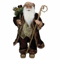 激安通販 Northlight 24 Christmas Claus Santa Standing Brown and Gold フラワー・リース