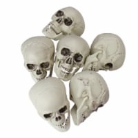 Northlight Pack of 6 Skull Head Halloween Decorations 3.5
