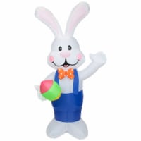 Northlight 7' Inflatable Lighted Standing Easter Bunny with Eggs Outdoor Decoration