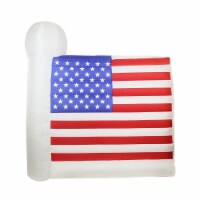 Northlight 67 Pre-Lit White and Red Fourth of July American Flag Outdoor Decor