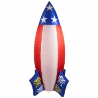 Northlight 8' Inflatable Lighted 4th of July Americana Rocket Outdoor Decoration