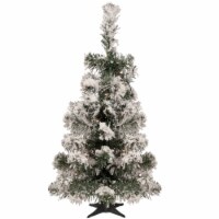 Northlight 2' Pre-Lit Medium Flocked Bristol Pine Artificial Christmas Tree - Warm Clear LED Perspective: Main