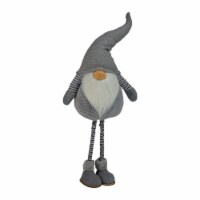 Northlight 42 Gray and White Adjustable Height Chubby Smirking Gnome